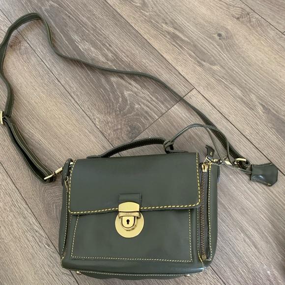 Roots Handbags - Roots crossbody bag green leather il size cm colour size cm 16,21,6